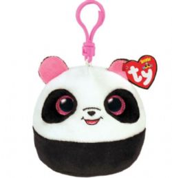 // TY SQUISHY BEANIES CLIP - BAMBOO LE PANDA  PORTE-CLÉS 3,5